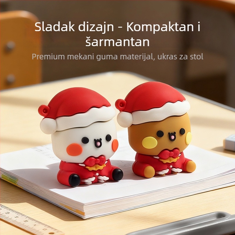 Dvostruki panda brelok – crtić PVC, pojedinačno zapakiran, poklon za Božić ili proljetni festival