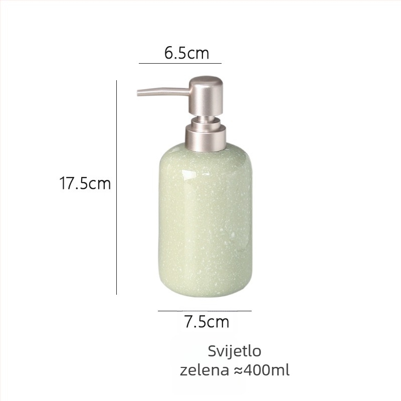 Keramički dozator losiona s ručnom pumpom, glazura, 250 g
