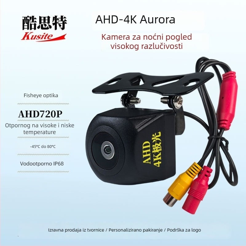 Automobilska kamera stražnje ogledalo za Android veliki zaslon, AHD-720p, zvjezdano noćno snimanje, 180° kut gledanja, napajanje 12V, model Kst-ahd-4k aurora