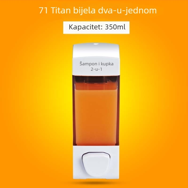Dorky ABS zidni dispenser tekućeg sapuna s ručnim pritiskom, za gel za tuširanje i šampon, moderni minimalistički stil