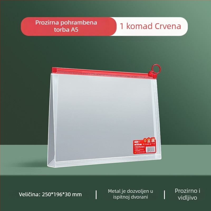 Bai yi torbica za ispite | PP materijal, zatvarač, oblik cigle za dokumente