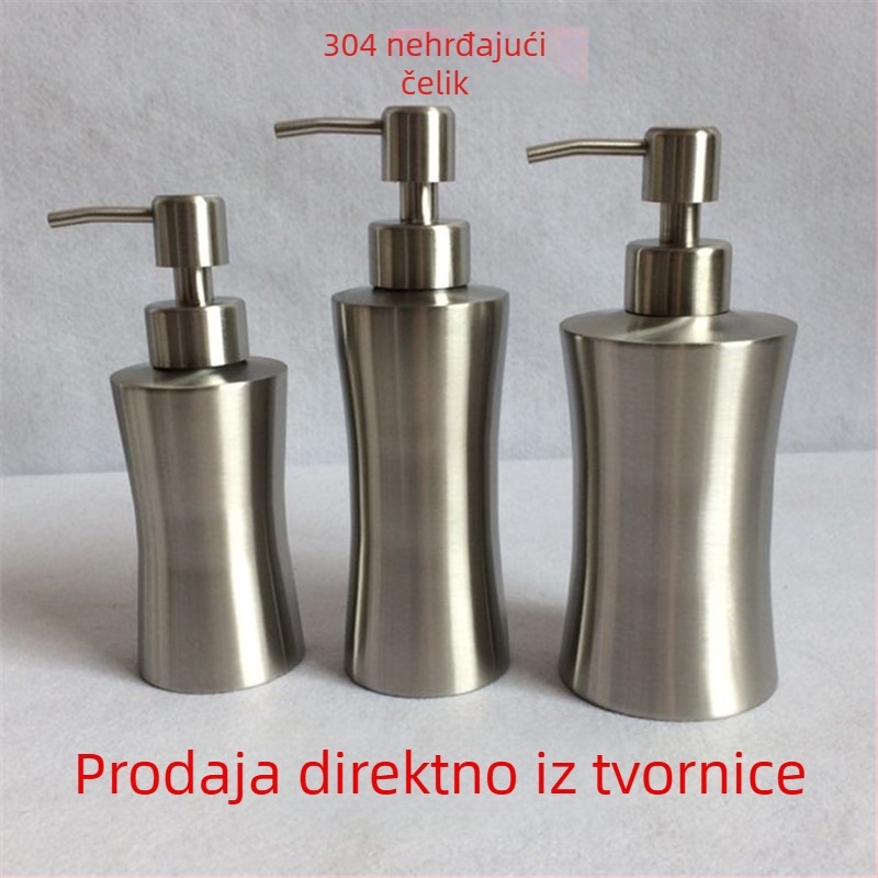 Dozator sapuna od nehrđajućeg čelika 304, ručno pritiskanje, brušeni završetak, težina 150 g
