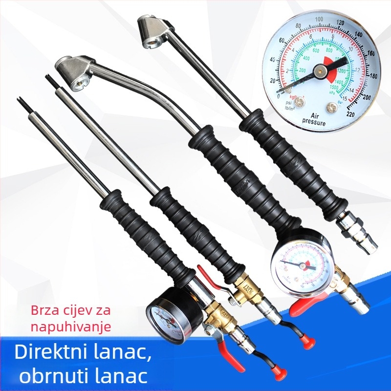 Alat za napuhivanje guma s čelično-plastičnim kućištem, tlak 220, preciznost 0,02, očitavanje više jedinica