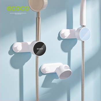 Držač tuša s usisnom čepom, prilagodljiv, odstranljiv, plastičan, kupaonska polica