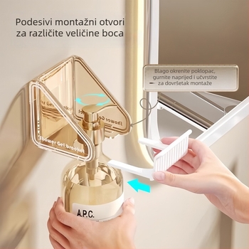 Plastični držač za gel za tuširanje u kupaonici — jednostupanjski, nosivost 3 kg, moderni minimalistički stil