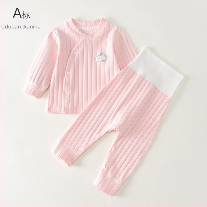 BeBI set za proljeće i jesen od 95% pamuka, unisex, top s dugim rukavima i dugim hlačama, održava toplinu