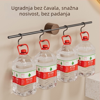 Zidni držač za ručnike bez bušenja, aluminijska legura, model Creative Towel Bar, nosivost 5–10 kg, završna obrada: sprej plastika
