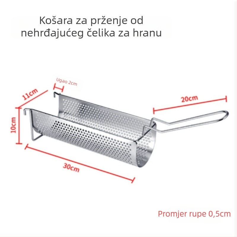 Stroj za presisanje krumpirovih čipsa, nehrđajući čelik, ručno pritiskanje, model 001, s otisnutim logom