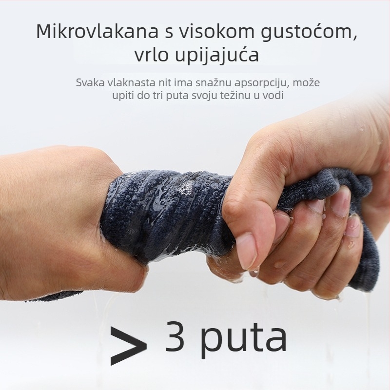 Auzeal mikrovlaknena krpa za pranje auta, 400 g, debeli dvostrani ručnik za čišćenje sa šavom i otiskom, višenamjenski ručnik