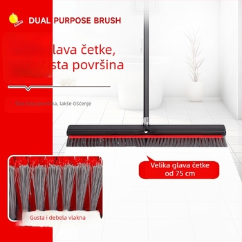 Podna četka, dvostruka namjena, dugi držak, metalne četine; White Clouds, porijeklo Guangdong