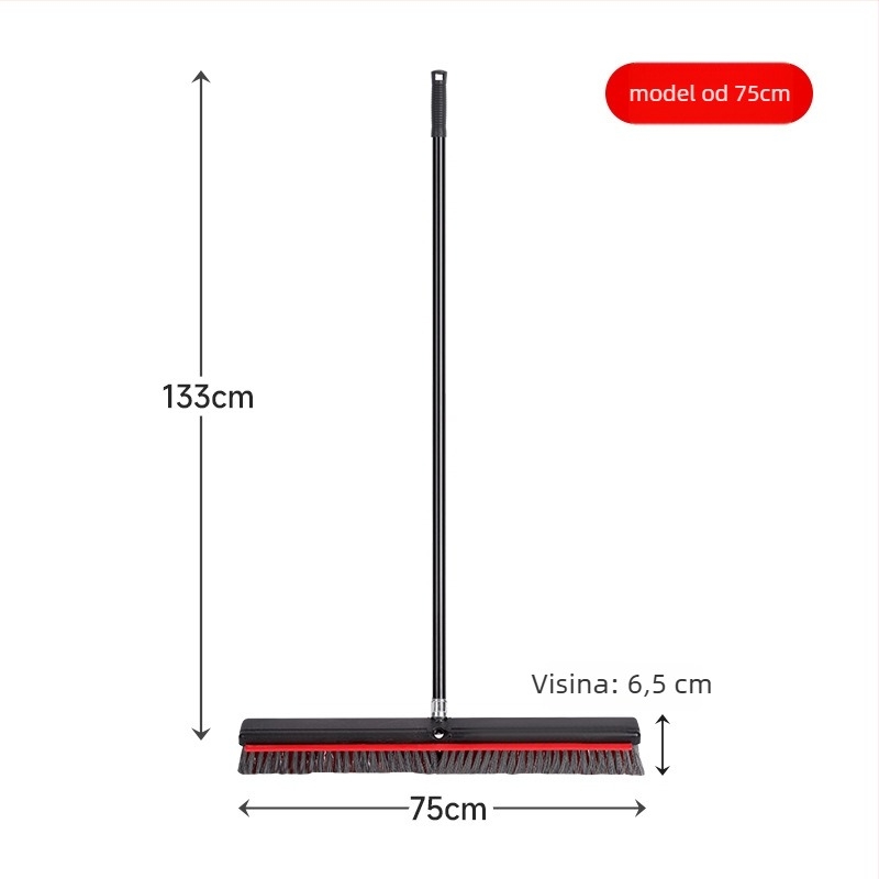 Podna četka, dvostruka namjena, dugi držak, metalne četine; White Clouds, porijeklo Guangdong