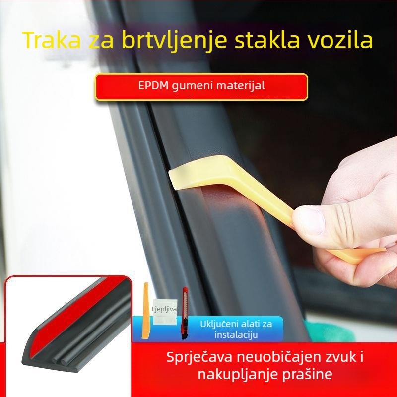 Mehanički brtveni pojas za auto prozor – brtni trak za staklo prozora, model 43O90EUK; materijal brtvenog traka: Dehydration Sticker; kompatibilan model auta: 1