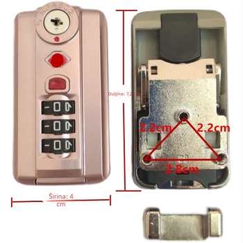 Plastični zaključak za prtljagu, model 730#, proljeće 2022, kombinacijski zaključak – zamjena