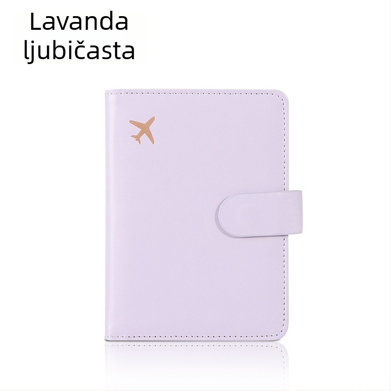 PU kožni držač za putovnicu s geometrijskim uzorkom, višestruki pretinci za kartice, Xiangmo, gradski stil jednostavnosti