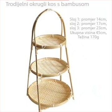 Ručno izrađena košara od bambusa s više razina - Brend YQ, Materijal bambus, Stil moderni jednostavni, Kvaliteta Premium