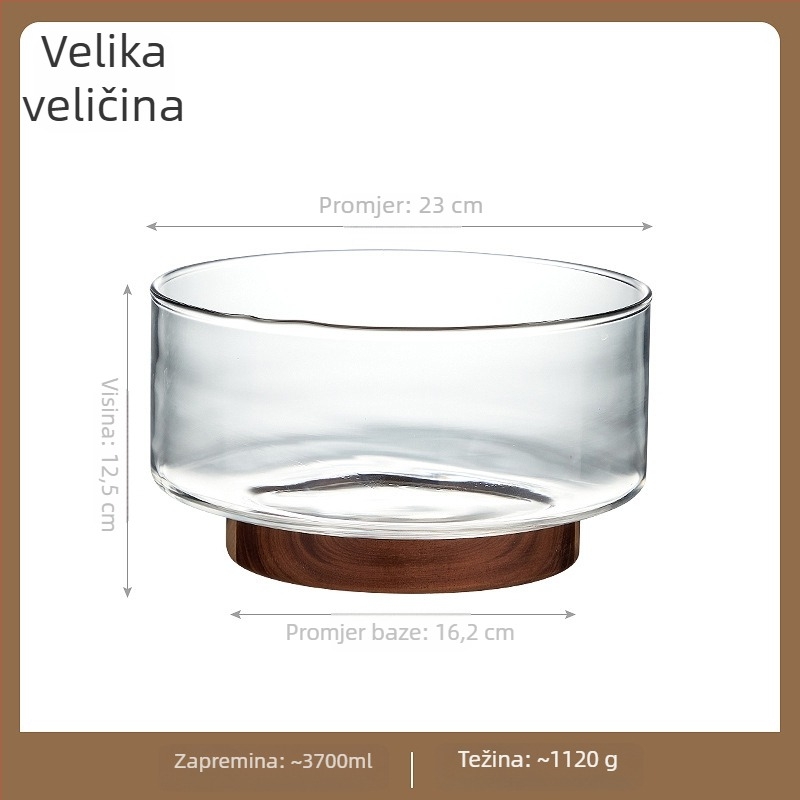 Staklena posuda za voće, japanski stil, jednostavan dizajn, premium kvaliteta