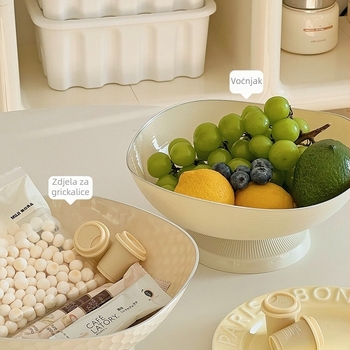 Posuda za voće za dnevni boravak, materijal: svilenih cvjetova; stil: moderan minimalistički; kvaliteta: prvoklasna (Materijal: svilenih cvjetova; Stil: moderan minimalistički; Kvaliteta: prvoklasna)