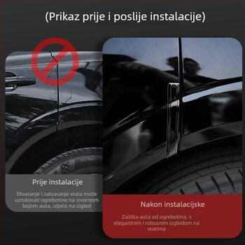 Anti-kolizijska traka za vrata Volvo XC60 (2018–2026), ABS, prilagodljiva, zaštita rubova vrata