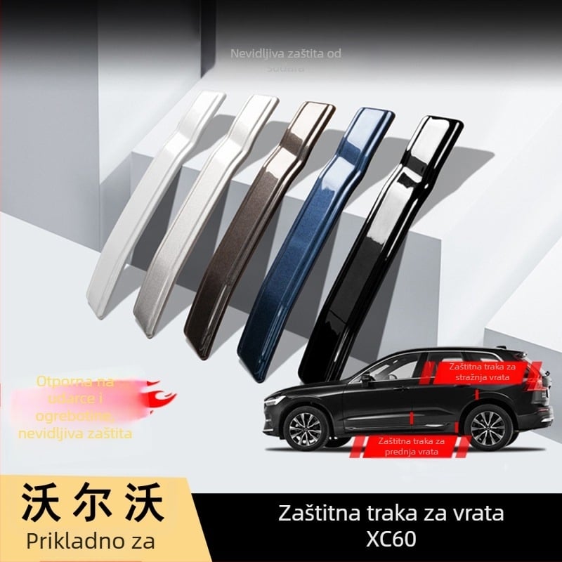 Anti-kolizijska traka za vrata Volvo XC60 (2018–2026), ABS, prilagodljiva, zaštita rubova vrata