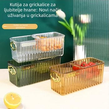 Plastična odvojiva posuda za voće s dvostrukim odvodenim pladnjem, velika kapaciteta, kućna upotreba