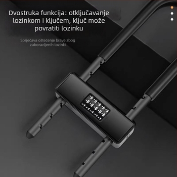 Dvostruki brava za trgovinska staklena vrata s zaključavanjem na lozinku, protiv krađe, produžen i debeli dizajn