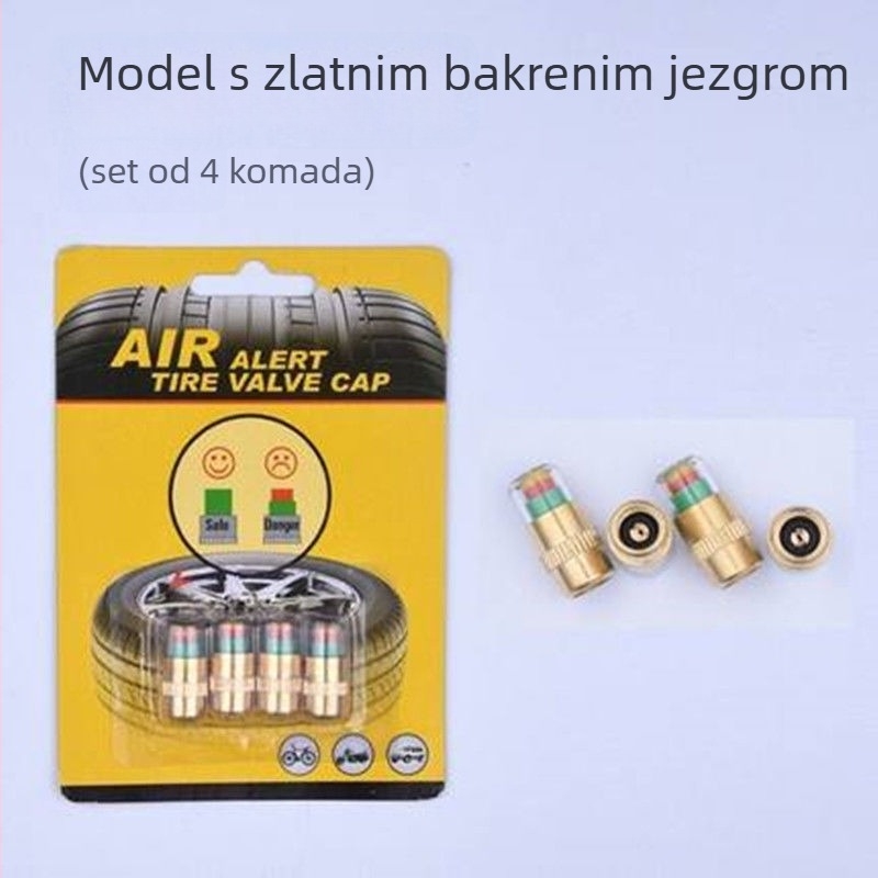 Kapica ventila automobilskog pneumatika, bakar, britski navoj, vijčano pričvršćivanje, obična jezgra ventila, univerzalna kompatibilnost