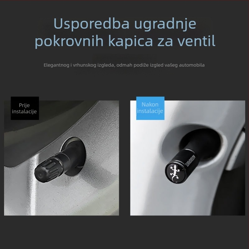 Kapica ventila bezdušnog kotača, bakarna legura, obična jezgra, vijčano u montaži, model Frosted valve cap