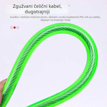 Hengshen kabel za bicikl s čeličnim kabelom, brava s lozinkom, moderni minimalistički dizajn; modeli: 1580, 1610a, 1680a, 1810a, 1880a, 2010a, 2080a; namijenjeno za bicikl, planinski bicikl, motocikl, električni bicikl