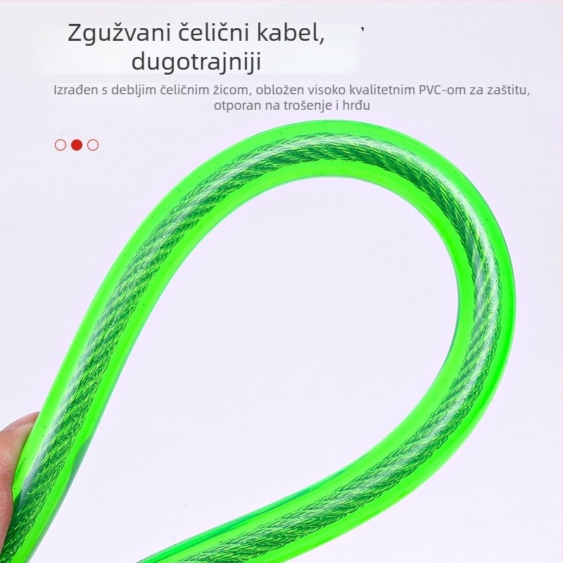 Hengshen kabel za bicikl s čeličnim kabelom, brava s lozinkom, moderni minimalistički dizajn; modeli: 1580, 1610a, 1680a, 1810a, 1880a, 2010a, 2080a; namijenjeno za bicikl, planinski bicikl, motocikl, električni bicikl