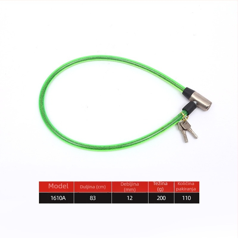 Hengshen kabel za bicikl s čeličnim kabelom, brava s lozinkom, moderni minimalistički dizajn; modeli: 1580, 1610a, 1680a, 1810a, 1880a, 2010a, 2080a; namijenjeno za bicikl, planinski bicikl, motocikl, električni bicikl