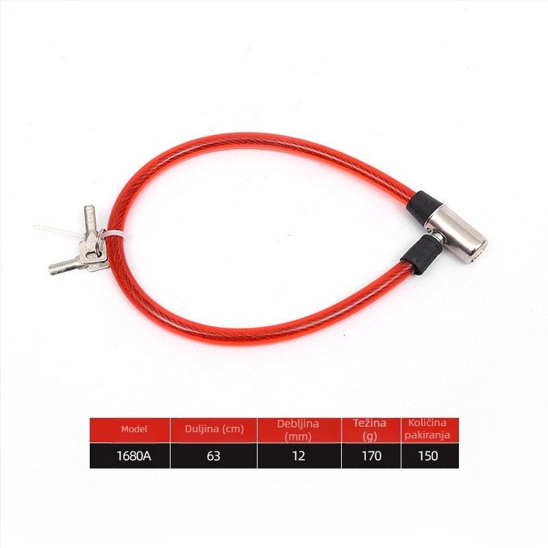 Hengshen kabel za bicikl s čeličnim kabelom, brava s lozinkom, moderni minimalistički dizajn; modeli: 1580, 1610a, 1680a, 1810a, 1880a, 2010a, 2080a; namijenjeno za bicikl, planinski bicikl, motocikl, električni bicikl