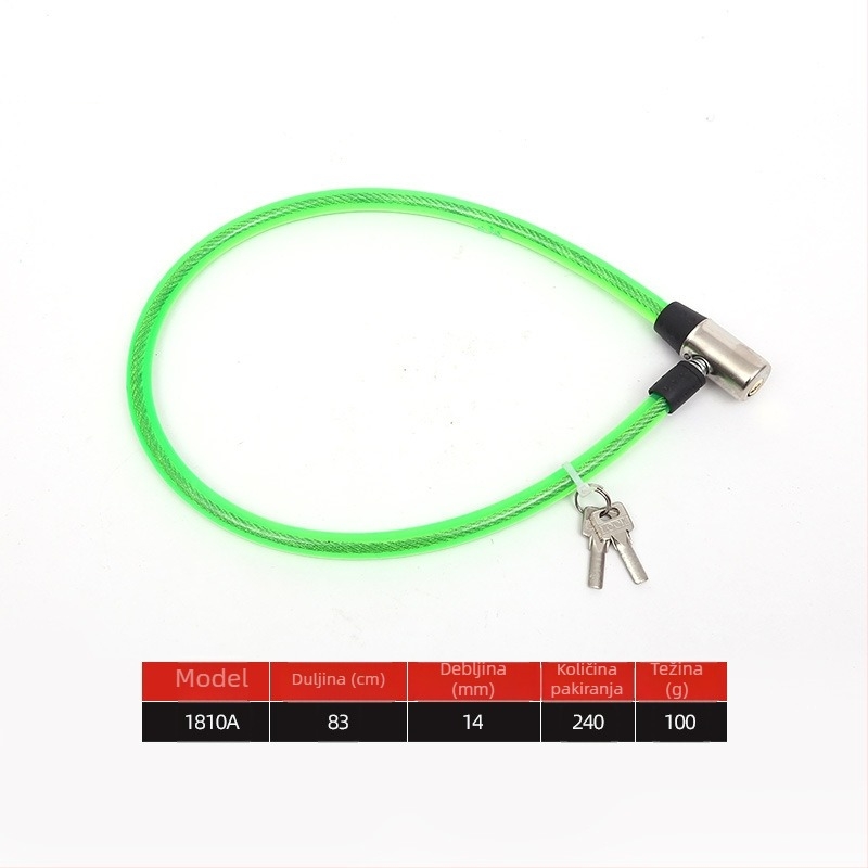 Hengshen kabel za bicikl s čeličnim kabelom, brava s lozinkom, moderni minimalistički dizajn; modeli: 1580, 1610a, 1680a, 1810a, 1880a, 2010a, 2080a; namijenjeno za bicikl, planinski bicikl, motocikl, električni bicikl