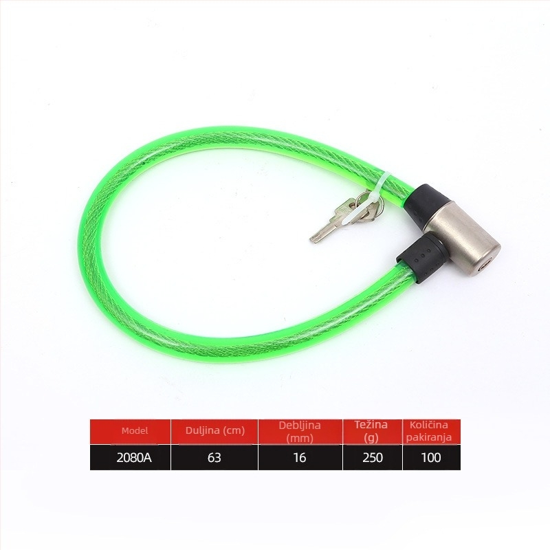 Hengshen kabel za bicikl s čeličnim kabelom, brava s lozinkom, moderni minimalistički dizajn; modeli: 1580, 1610a, 1680a, 1810a, 1880a, 2010a, 2080a; namijenjeno za bicikl, planinski bicikl, motocikl, električni bicikl