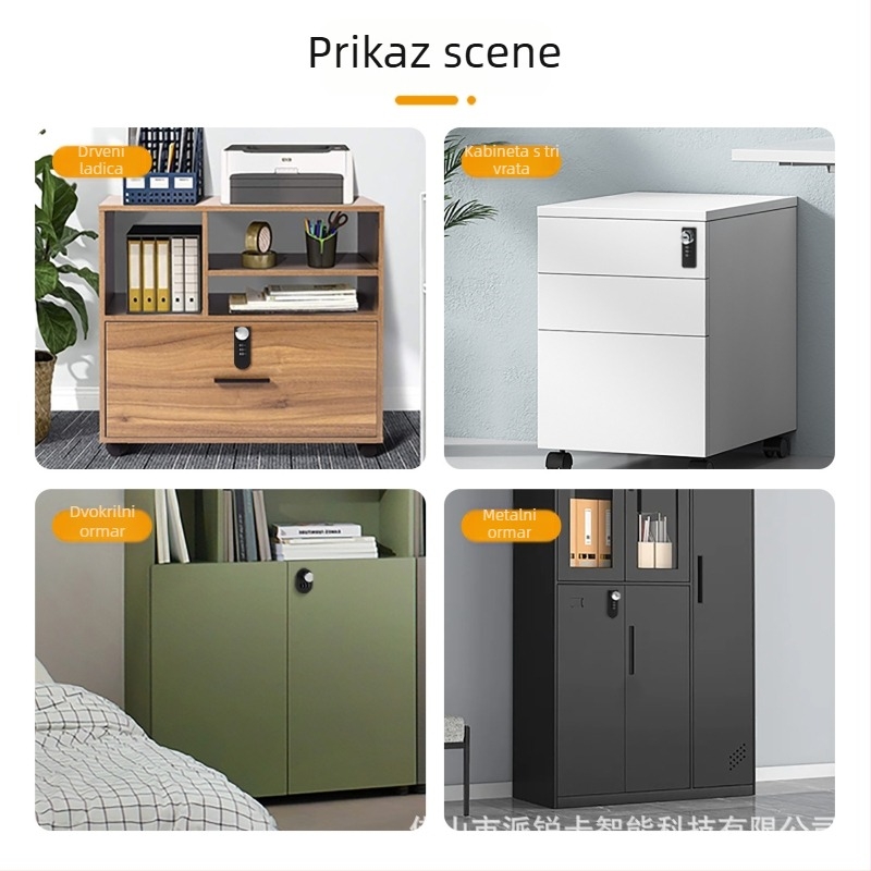 Parika mehanički kombinacijski brava za ormariće i arhive – plastika + legura, moderni minimalistički stil