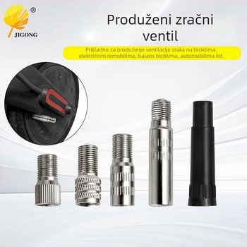 Record Work Metalni produžni poklopac ventila i mlaznica za napuhivanje za auto popravak