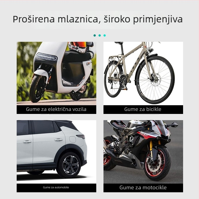 Record Work Metalni produžni poklopac ventila i mlaznica za napuhivanje za auto popravak