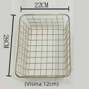 Željezni koš za skladištenje, nordijski minimalistički stil, organizacija doma i u uredu; pogodan za voće, kozmetiku i nakit, knjige