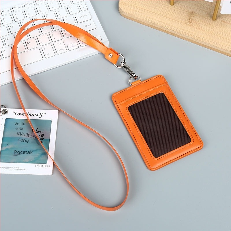 Deepen Držač kartica – Kožna, kartica zaposlenika / kartica za pristup, poslovni/OL stil