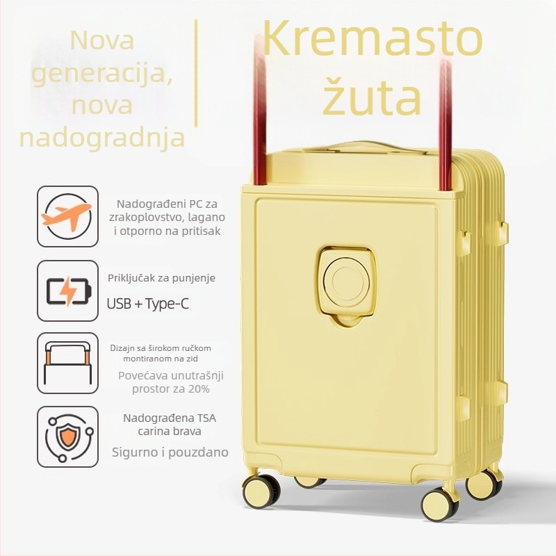 2025 nova široka putna kovčega s teleskopskom ručkom, za žene, čvrsta i izdržljiva, 26 inča putni kovčeg s TSA kombinacijskom bravom