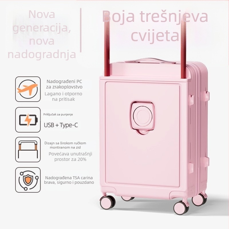 2025 nova široka putna kovčega s teleskopskom ručkom, za žene, čvrsta i izdržljiva, 26 inča putni kovčeg s TSA kombinacijskom bravom