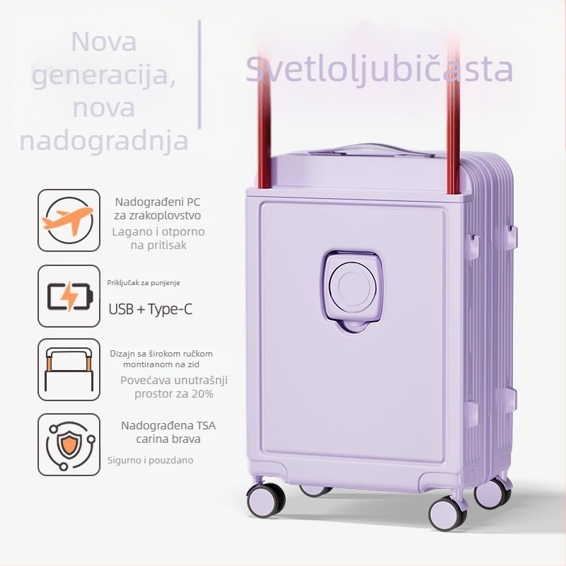 2025 nova široka putna kovčega s teleskopskom ručkom, za žene, čvrsta i izdržljiva, 26 inča putni kovčeg s TSA kombinacijskom bravom