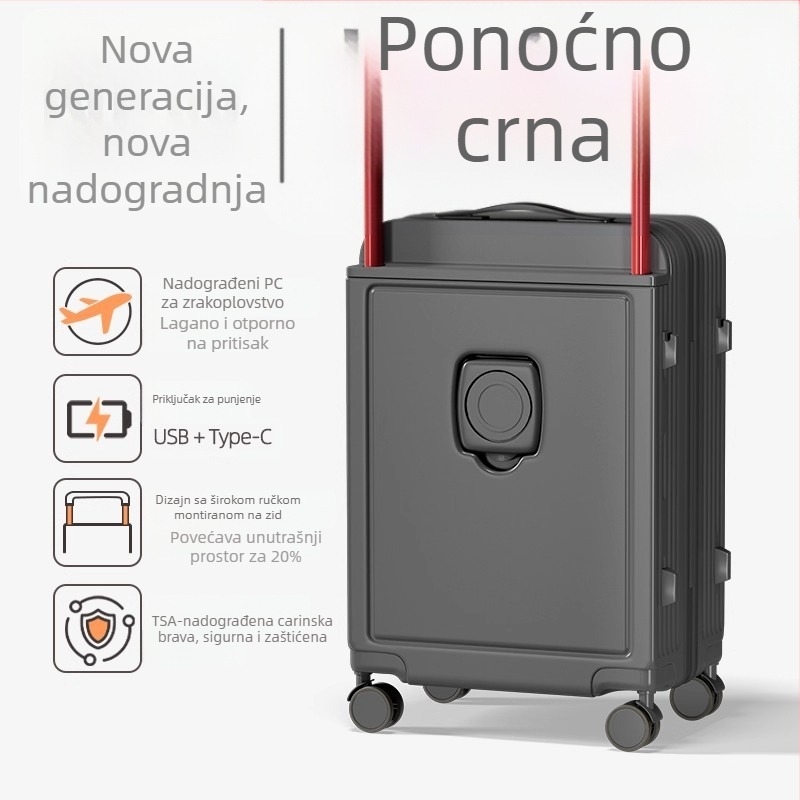 2025 nova široka putna kovčega s teleskopskom ručkom, za žene, čvrsta i izdržljiva, 26 inča putni kovčeg s TSA kombinacijskom bravom