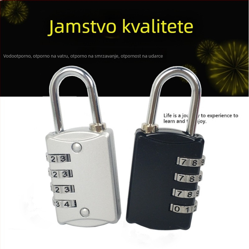309B zaključavanje za prtljagu s kodom, tijelo od cinkovog legura, numeričko zaključavanje, debljina šipke 4, razmak šipki 19×13, Yongjia marka