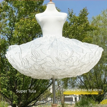 Lolita petticoat s bezkostnim stražnjim dijelom, meki tila, puhasti oblak, za odrasle