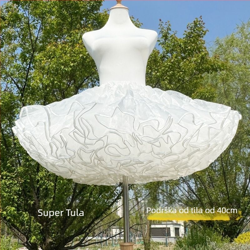 Lolita petticoat s bezkostnim stražnjim dijelom, meki tila, puhasti oblak, za odrasle