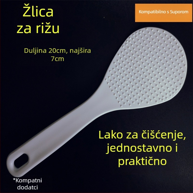 Kuhinjska špatula, neklizajuća, uspravnog dizajna, ABS materijal, kompatibilna sa Supor kuhalom za rižu