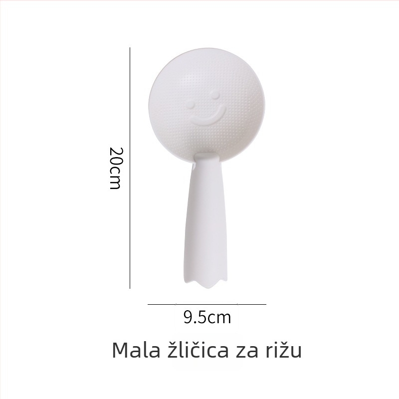 Kochi plastična žlica-špachtla za rižu, debela, extra velika, antiadhezivna, anti-klizanje, otporna na visoke temperature, plastična drška, prilagodljivo