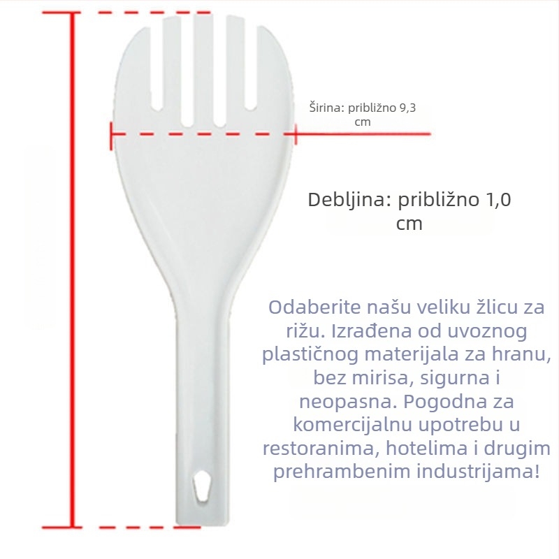 Plastična žlica za rižu – servisna žlica za restorane, novi kineski stil, kvaliteta prve klase