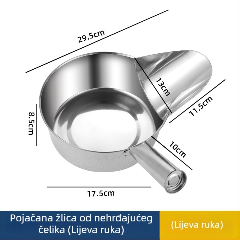 Set lopatica za pakiranje od nehrđajućeg čelika, duckbill dizajn, protuklizno i otporno na visoke temperature, drška od nehrđajućeg čelika, podrijetlo Chaozhou