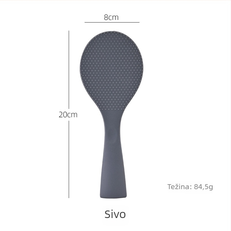 Tiantis silikonska kuhinjska žlica – prehrambeni silikon, ne ljepi se, visoka temperaturna otpornost, protuklizna, zaštita od opeklina, držak od silikona, s otisnutim logom